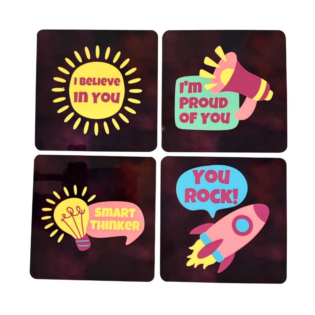 Motivational coasters for kids