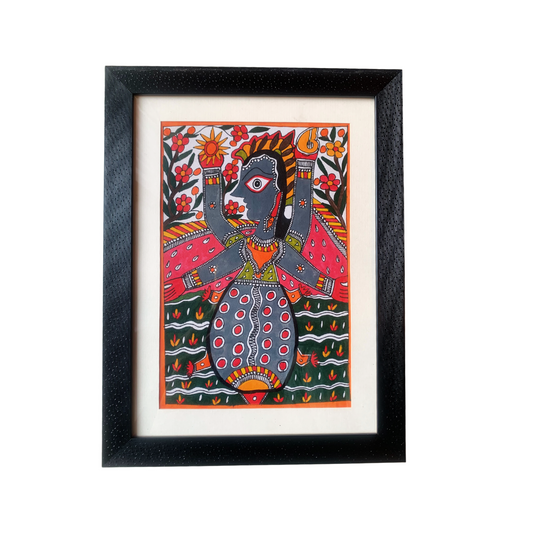 Madhubani , Mithila Krishna Kurma handpainted with vegetable colours