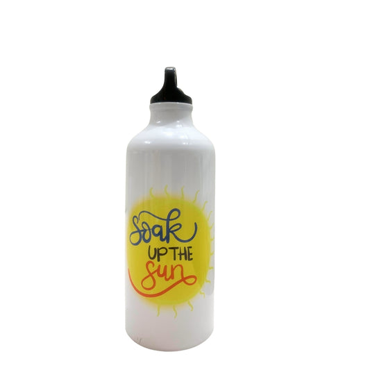 Set of 3- Milky white Printed non-plastic water bottles 600 ml